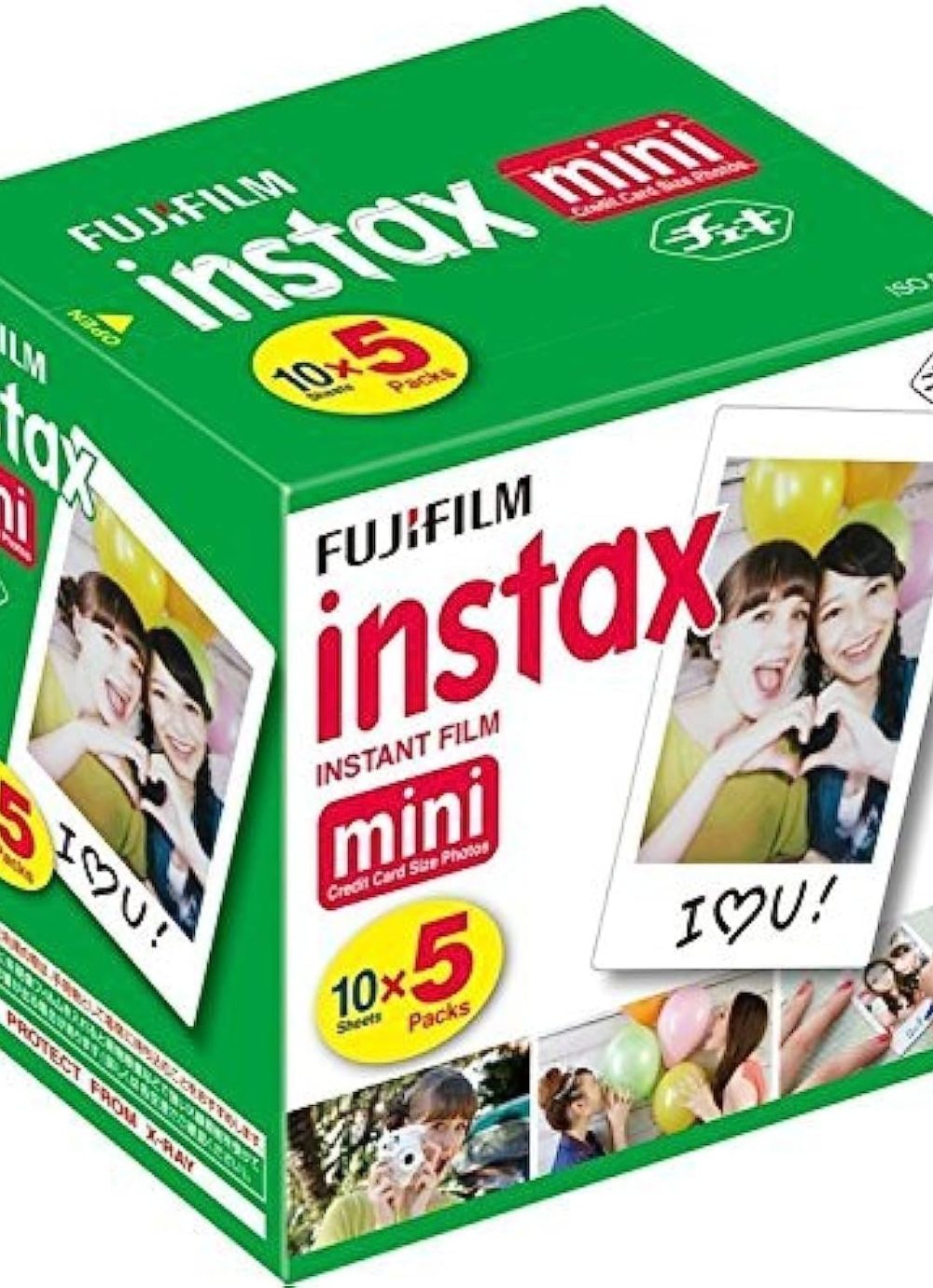 Instax Mini Instant Film, 10 Sheets x 5 Packs (Total 50 Shoots)