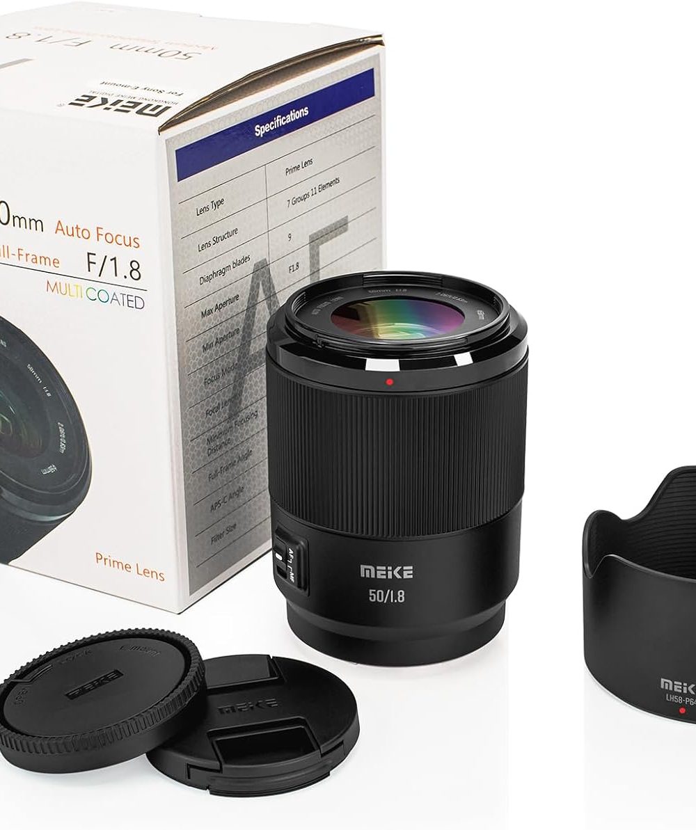 Meike 50mm F1.8 Full Frame STM Auto Focus Prime Lens for Sony E Mount Mirrorless Cameras: A9,A7IV A7III, A7II, A7R3, A7R4,A7C,A7CII A6400,A6700,etc - Image 6